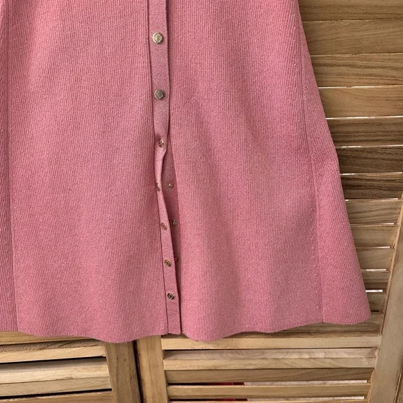 Maje Sparkly Ribbed Short Sleeves Knit Mini Dress in pink size 36/S -  threedaughtersproperties.com